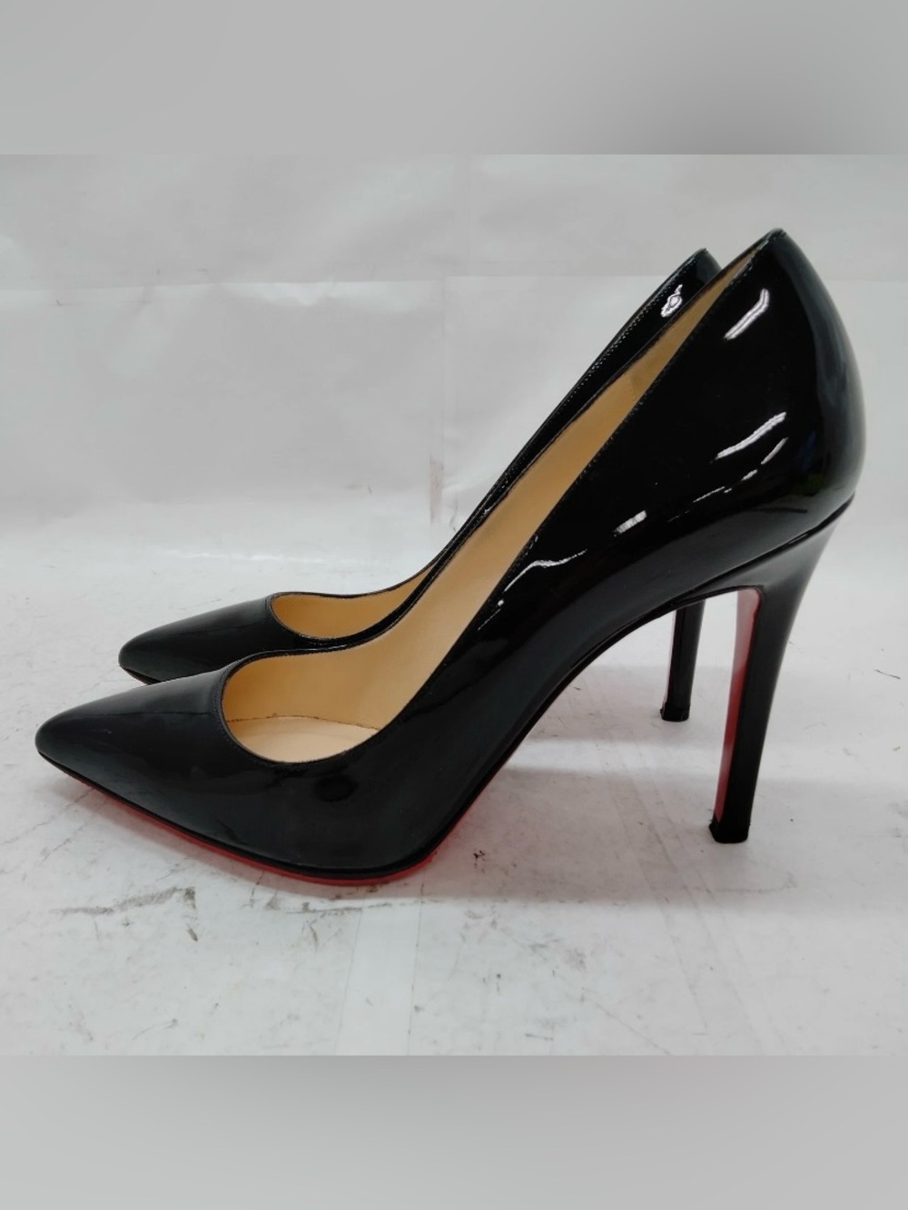 Christian Louboutin Black Patent Pointed Pumps